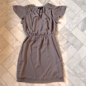 Banana Republic gray silk feel dress-Size XS